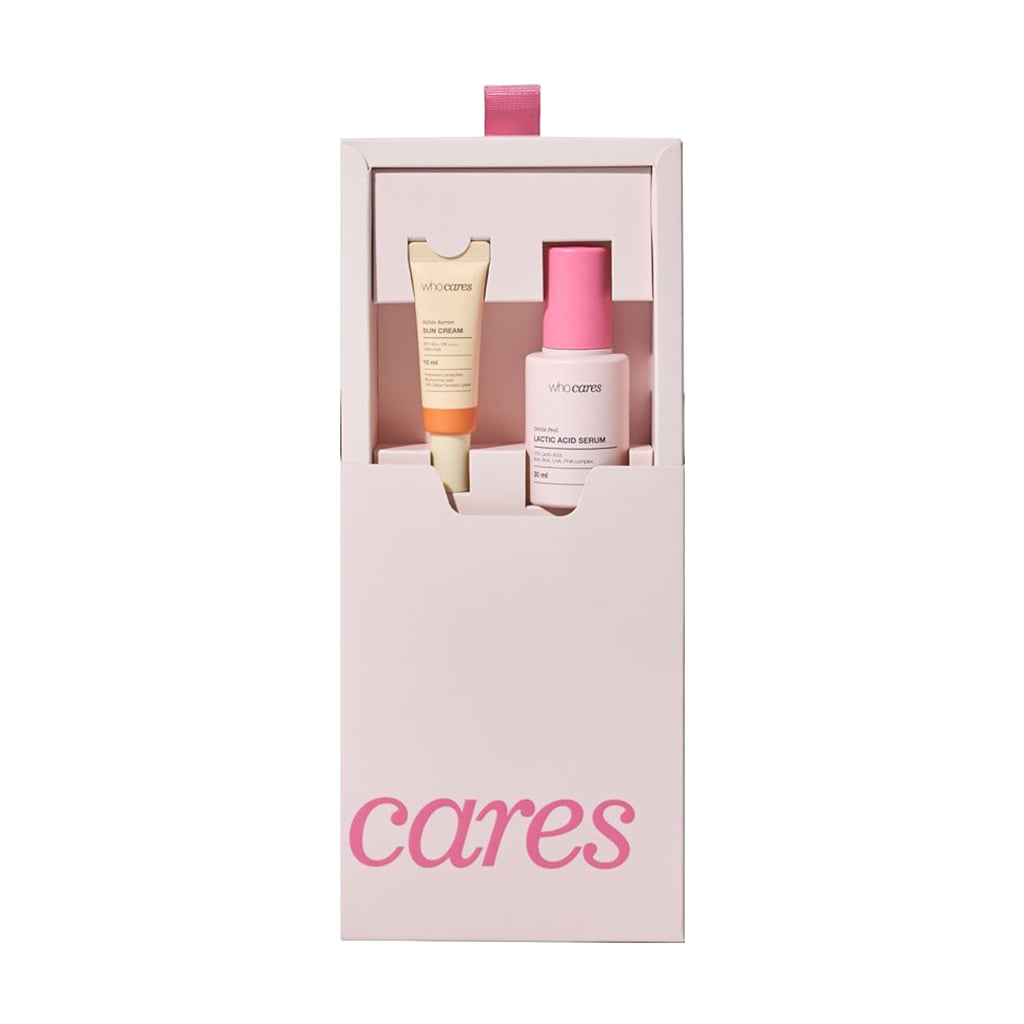 Набір засобів для обличчя Who Cares (Gentle Peel Lactic Acid Serum, 30 мл + Bifida Barrier Sun Cream, 10 мл)
